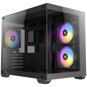 Antec CX600M Gaming PC Case Black Micro ATX Cube 3x 120MM ARGB Fans Glass Panels - Picture 1 of 10