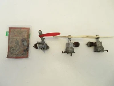 Vintage 1950s COX Thimble Drome x3 Gas Powered Motors & Propellers Untested - Image 1 of 4