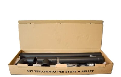 KIT TUBO NERO PELLET Ø80 ACCIAIO AL CARBONIO SPESSORE 1.2 - Immagine 1 di 4