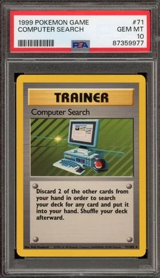 Pokemon Computer Search Base Set Unlimited Rare #71 PSA 10 Gem Mint - Image 1 of 2