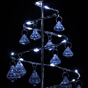 Kristall Weihnachtsbaum Lampe 13 Zoll 27 LED Schreibtisch Nachttisch - Bild 1 von 19