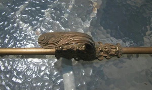 ORNATE ANTIQUE BRASS CREMONE BOLT DOOR CABINET WINDOW HARDWARE CLOSURE-READ ALL- - Picture 1 of 6