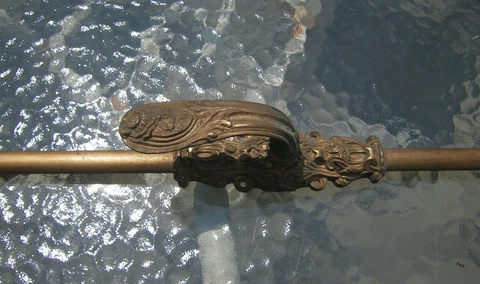 ORNATE ANTIQUE BRASS CREMONE BOLT DOOR CABINET WINDOW HARDWARE CLOSURE-READ ALL Cover