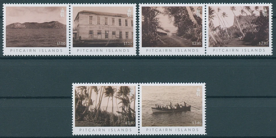 Pitcairn Islands 2023 MNH Landscapes Stamps Early Postcards of Pitcairn 6v Set - Image 1 of 1