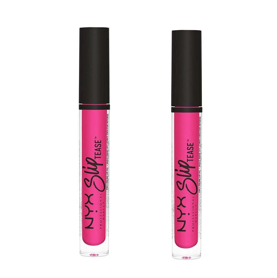 Pack of 2 NYX Slip Tease Full Color Lip Oil, Baecation STLO05 - Image 1 of 4