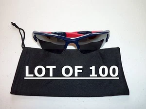 Lot of 100 Carrying Case pouch Sunglasses Black Soft micro fiber cleaning cloth - Picture 1 of 2