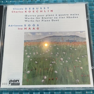 Debussy Koechlin Adrienne Soos Ivo Haag Piano Four Hands CD 1995 Pan Classics VG - Picture 1 of 6
