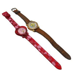 Minnie Mouse Tweety Bird Ladies Watch Lot Disney Pink Heart Looney Tunes - Picture 1 of 7
