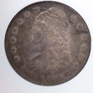 Medio dólar busto tapado 1834, ANACS EF 40., moneda circulada. Tienda #03316 - Imagen 1 de 5
