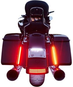 Custom Dynamics Dual Color 8" Plasma Rods Plug-n-Play Harley Touring 10-13