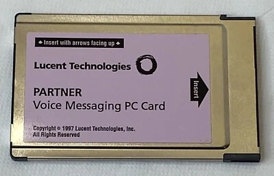 LUCENT TECHNOLOGY, AVAYAPartner ACS Voice Mail Card PVM4 R1 PCMIA - SEE PICTURES - Image 1 of 4