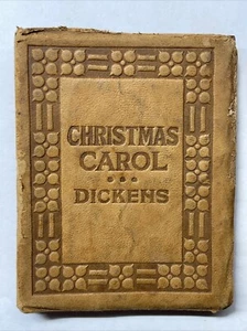 Little Leather Library A CHRISTMAS CAROL by CHARLES DICKENS Real Leather - Foto 1 di 10