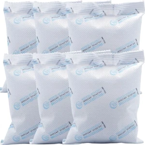 100 Gram 6 Packs Silica Gel Packets Dessicant for Storage, Humidity Packs - Picture 1 of 9