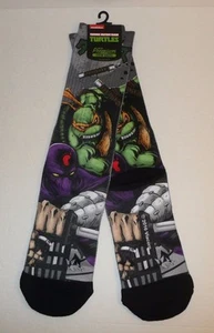 Teenage Mutant Ninja Turtles Premium Crew Socks Sublimated TMNT Foot Clan NEW - Picture 1 of 4