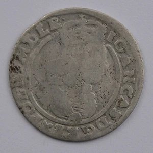 1665 Poland 6 groszy Szostak silver coin Jan II Kazimierz - Picture 1 of 2