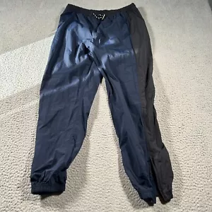 Pantalón de chándal Lululemon Evergreen azul marino pantalones de viento negro a rayas laterales, talla 10 - Imagen 1 de 8