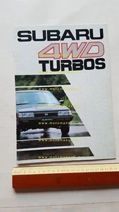 SUBARU modelli 4WD Turbo 1985 depliant originale italiano auto brochure - Foto 1 di 6