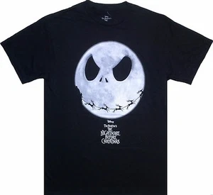 New The Nightmare Before Christmas Jack SKELLINGTON Black T-Shirt Boy Girl Large - Picture 1 of 2