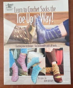Learn to Crochet Socks the Toe-Up Way!,patterns,Annie’s Attic,2010. Free Ship! - Picture 1 of 2