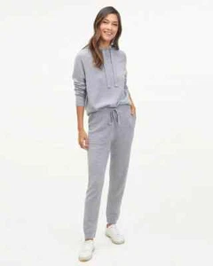 NEW Splendid Womens Becca 100% Cashmere Sweater Jogger Pants Winterberry L $248 - Picture 1 of 7
