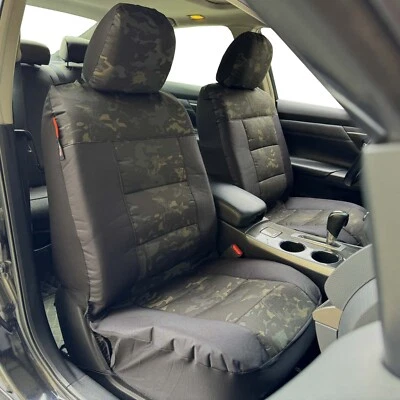 Fundas tácticas de asiento de auto de lona camuflada verde militar para Hyundai Excel Foto 1 de 4