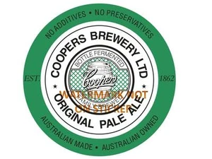 COOPERS BEER PALE ALE DECAL STICKER LABEL LARGE 240 MM WIDE - Picture 1 of 1
