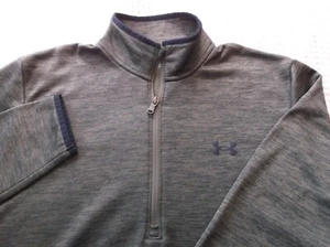 UA UNDER ARMOUR LOOSE 1/4 ZIP PULLOVER - M - MILITARY GREEN/BLACK ACCENTS - NICE - Bild 1 von 4