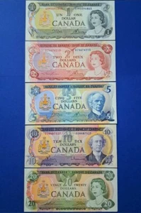 🇨🇦 1971-1979 Crisp Canadian Bank Notes - Picture 1 of 2