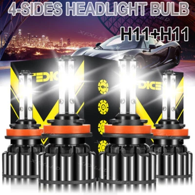 For Nissan Sentra 2013-2020 4X LED Headlight Bulbs High&Low Beam Combo Kit 6000K - Image 1 of 4