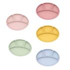 Baby Suction Cup Bowl Divided Dinner Plate Infants Learning Feeding Dish Bowl