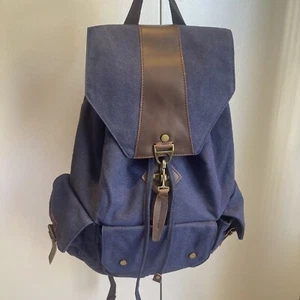 Canvas Casual Shoulder Bag Large Capacity Travel Backpack For Daily School Bag - Picture 1 of 12