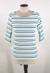 T-Shirt Saint James GARDECOTE manica 3/4 Bianco/Blu/Turchese/Azzurro - Imagen 1 de 8