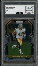 2020 Panini Prizm #73 Troy Polamalu GRADED 10 Gem Mint Card Steelers