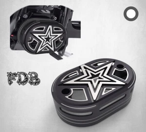Fit H-D 2001-2017 SOFTAIL Moving Star Contrast Cut Regulator Cover - Picture 1 of 7