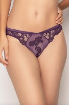 Lise Charmel Womens Purple Dressing Floral Thong L71207 Size Medium - Image 1 of 3