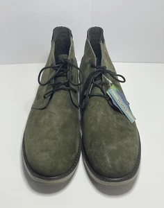 Scarpa stivale chukka Toms Navi uomo impermeabile verde oliva nabuk taglia 14 nuova con etichette - Foto 1 di 6