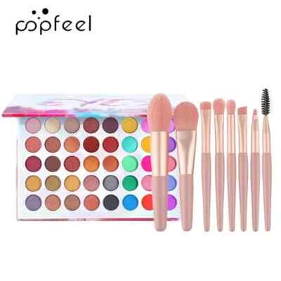40 Color Glitter Eye Shadow Palette Minerals Eyeshadow Pallete+8Pcs / Sets Brush - Image 1 of 4
