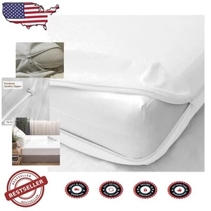 Luxurious Zipper Fitted Sheet - Extra Deep Pocket, Hotel Quality, Full Size - Picture 1 of 9