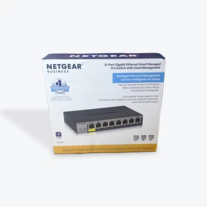 Netgear 8-Port Gigabit Ethernet Smart Managed Pro Switches with Cloud Management - Picture 1 of 8