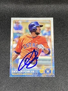 Tarjeta Topps 2015 firmada por los Astros de Houston #347 ~ Certificado de autenticidad - Imagen 1 de 3