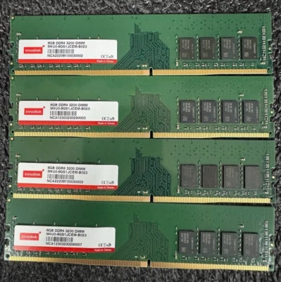 Lot of 4 Innodisk 32GB(4x8GB) DIMM PC4-25600 DDR4-3200MHz DIMM Desktop Memory - Image 1 of 4