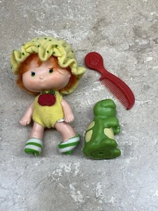 Vintage Strawberry Shortcake Apple Dumplin’ Puppe mit Tea Time Schildkröte Haustier - Bild 1 von 8