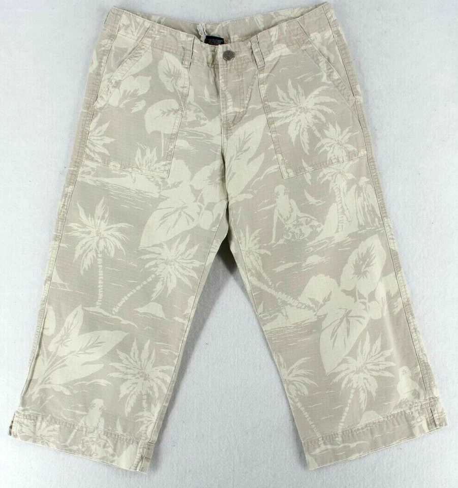 Pantalones De Colección Periscope Ropa Deportiva Capri Patrón Isla Recortada Rip Stop Talla 9 Foto 1 de 4