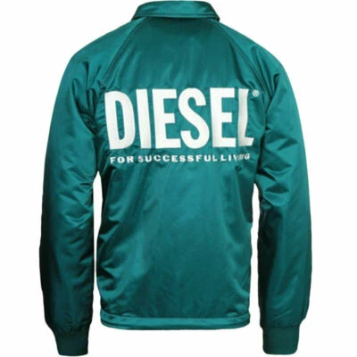 €230 DIESEL J-AKIO Mens Jacket Sporty Bomber Padded Satin Nylon XL New - Image 1 of 4