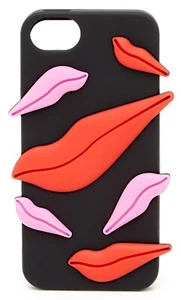 Diane von Furstenberg DVF 3D Lips iPhone 5/5s Silicone Case Black Pink Red - Picture 1 of 2