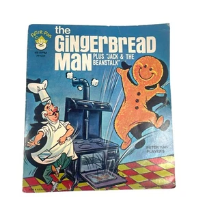 Peter Pan Records Story Book THE GINGERBREAD MAN 45rpm Album Vintage - Picture 1 of 4