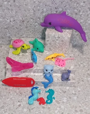 Mattel y marca surtida Animal Ocean Water Play 14 piezas Lote Foto 1 de 4