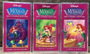 Lot Of 3 Disney’s THE LITTLE MERMAID ARIELS ADVENTURES VHS Volume 2, 3, 5 - Picture 1 of 13