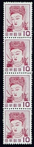 🅹🅰🅿🅰🅽 JAPAN 1953 KANNON strip of 4 SC#580 MNH CV$16.00 BUDDHISM RELIGION - Picture 1 of 1
