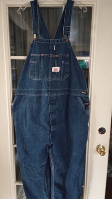 Macacão Masculino 50x30 Vintage Casa Redonda Denim – Feito nos EUA – Carpinteiro... - Imagem 1 de 4